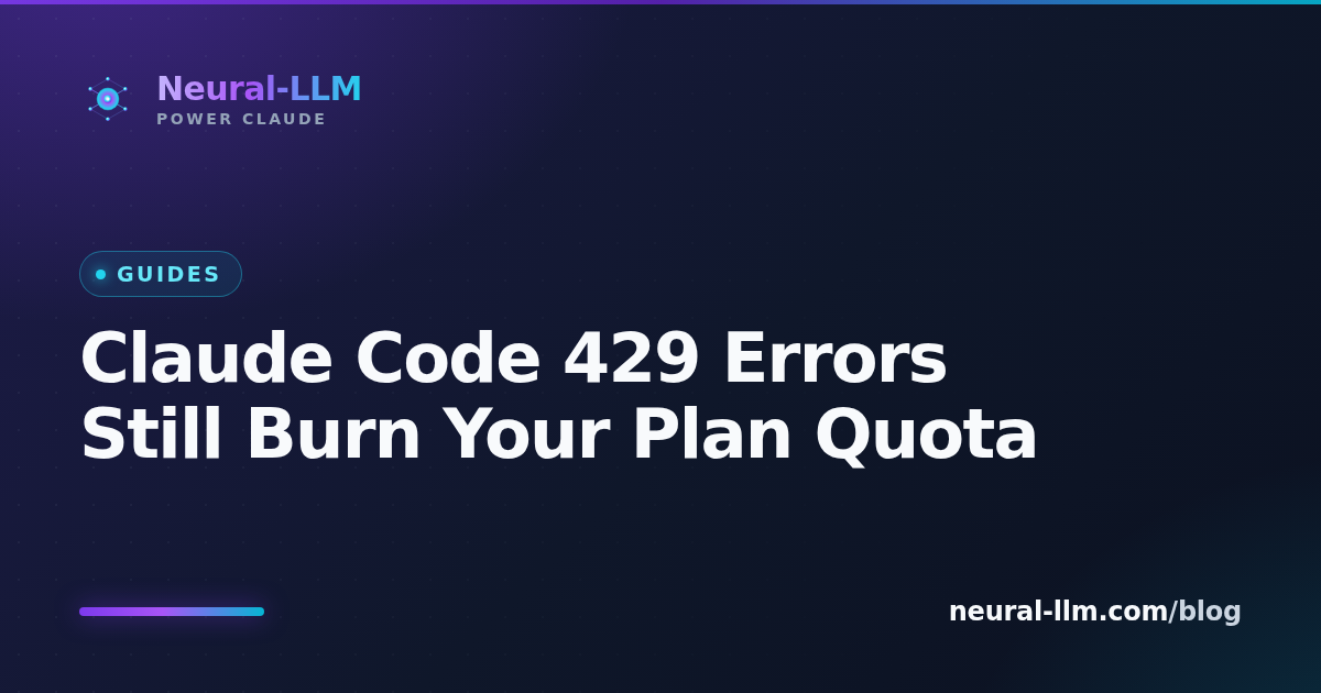 Claude Code 429 rate limit error burns plan quota despite available capacity