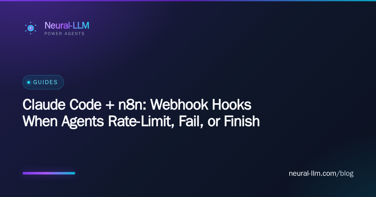 Diagram of Claude Code and Power Claude emitting workflow events into an n8n webhook then Slack