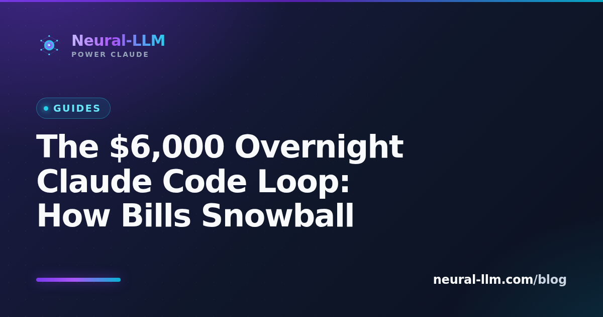 Claude Code overnight loop surprise API bill cost analytics