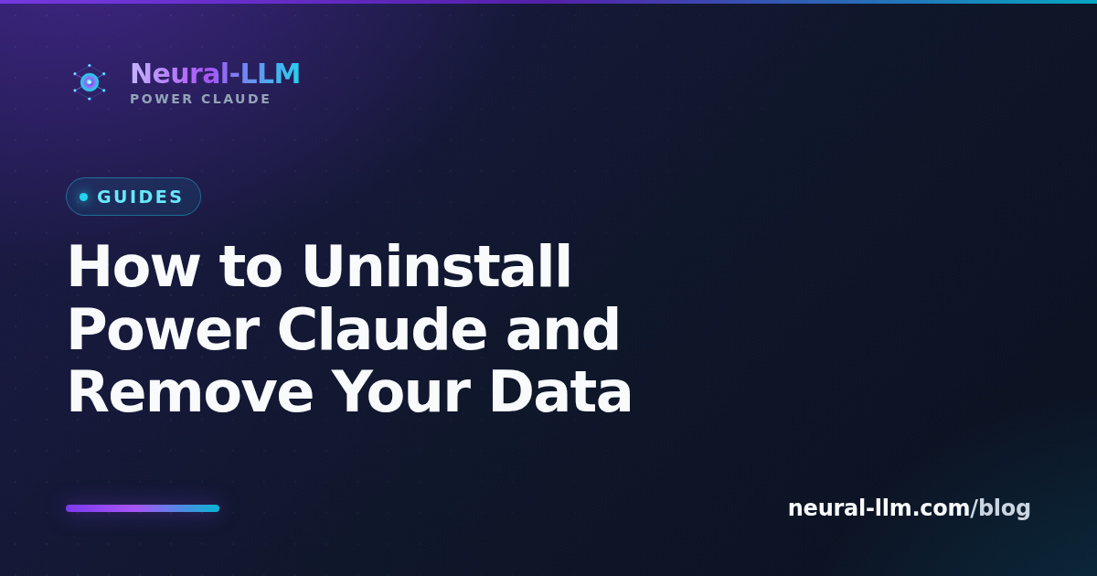 Removing Power Claude from VS Code and deleting its local data
