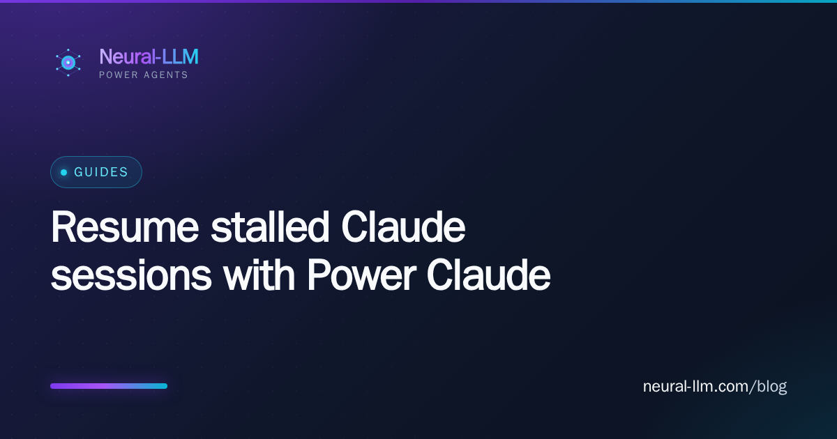 Resume stalled Claude sessions with Power Claude