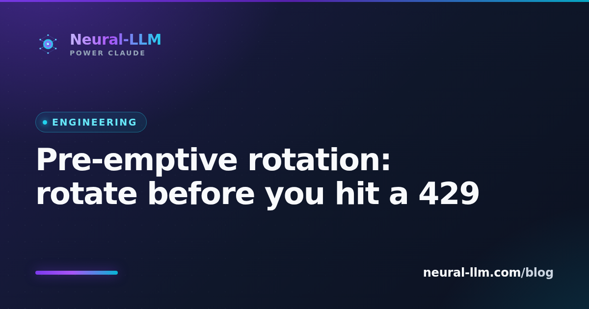 Power Claude proxy reading rate-limit headers to rotate before a 429