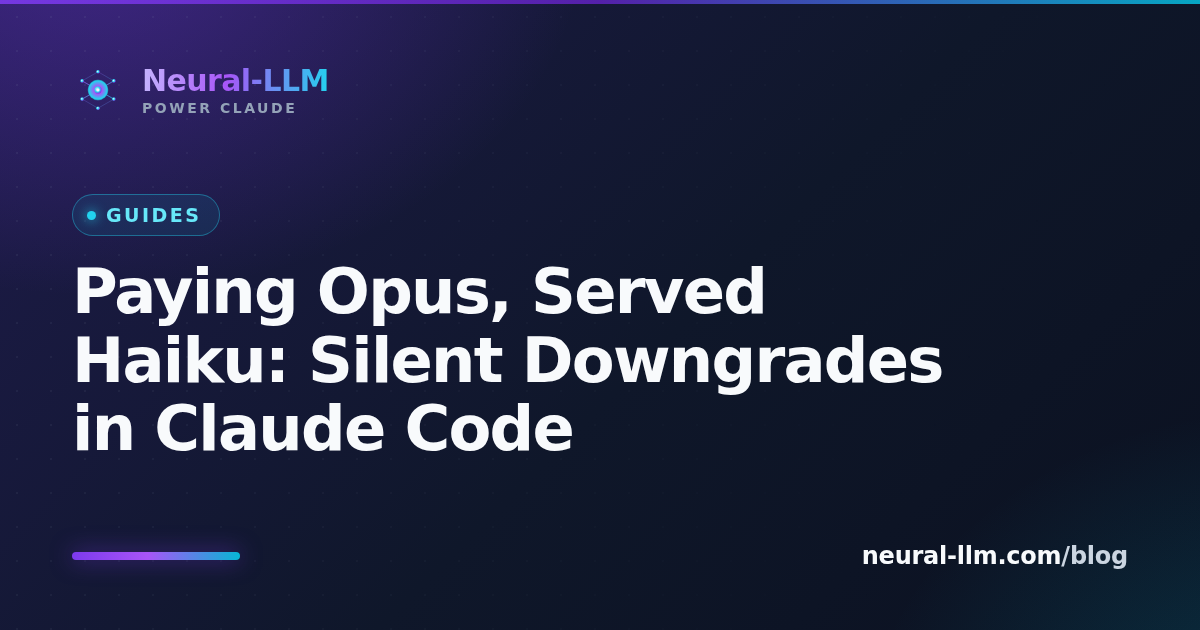 Claude Code silent model downgrade from Opus to Haiku per-turn attribution